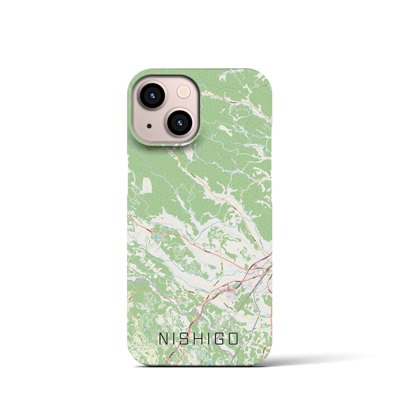 【西郷(福島県)】地図柄iPhoneケース(バックカバータイプ)