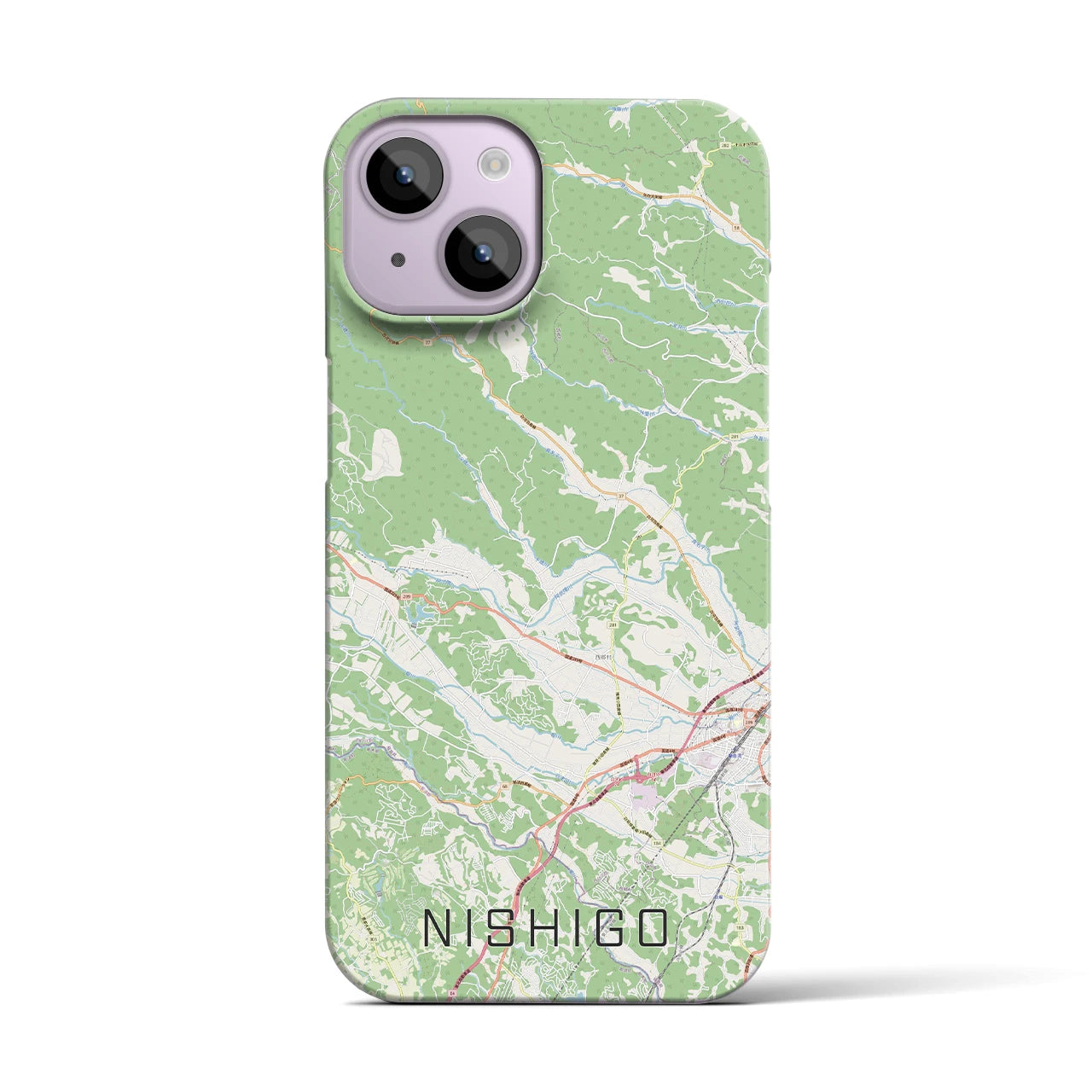 【西郷(福島県)】地図柄iPhoneケース(バックカバータイプ)