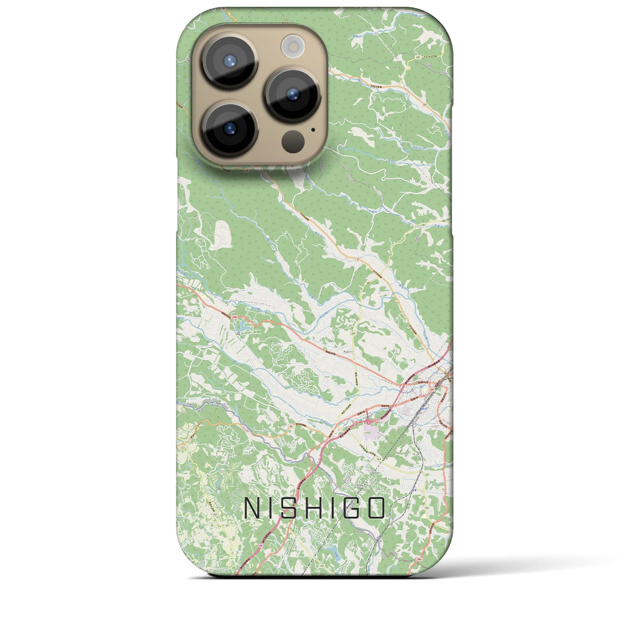 【西郷(福島県)】地図柄iPhoneケース(バックカバータイプ)