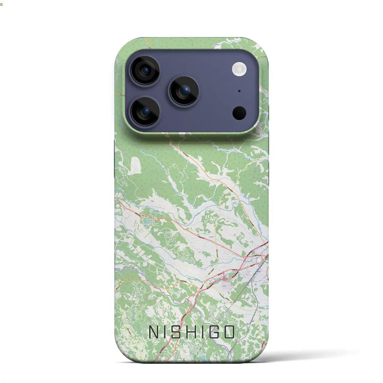 【西郷(福島県)】地図柄iPhoneケース(バックカバータイプ)