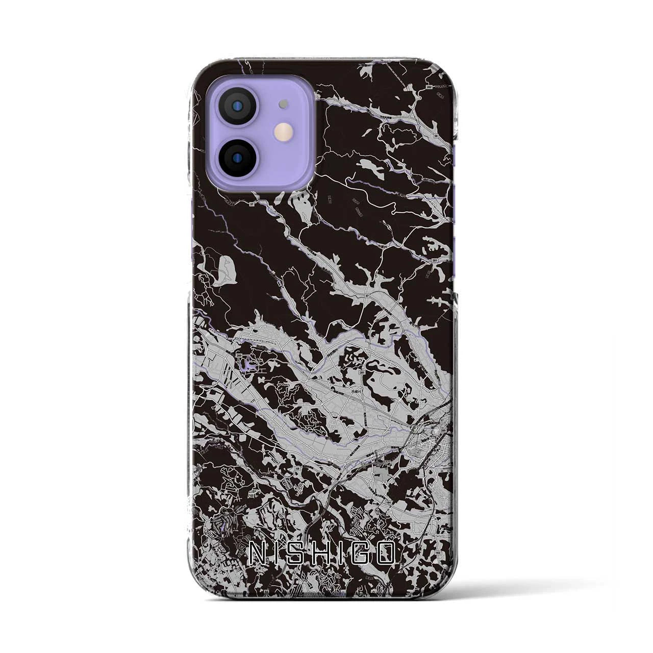 【西郷(福島県)】地図柄iPhoneケース(クリアタイプ)