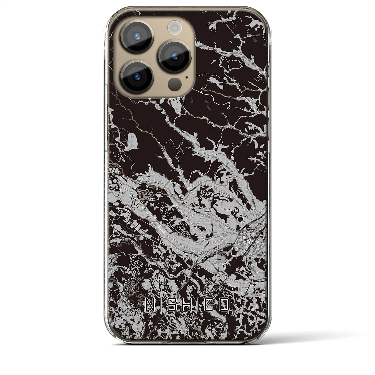 【西郷(福島県)】地図柄iPhoneケース(クリアタイプ)