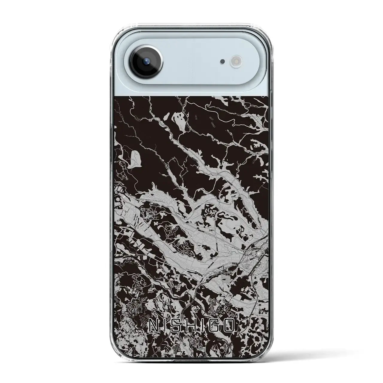 【西郷(福島県)】地図柄iPhoneケース(クリアタイプ)