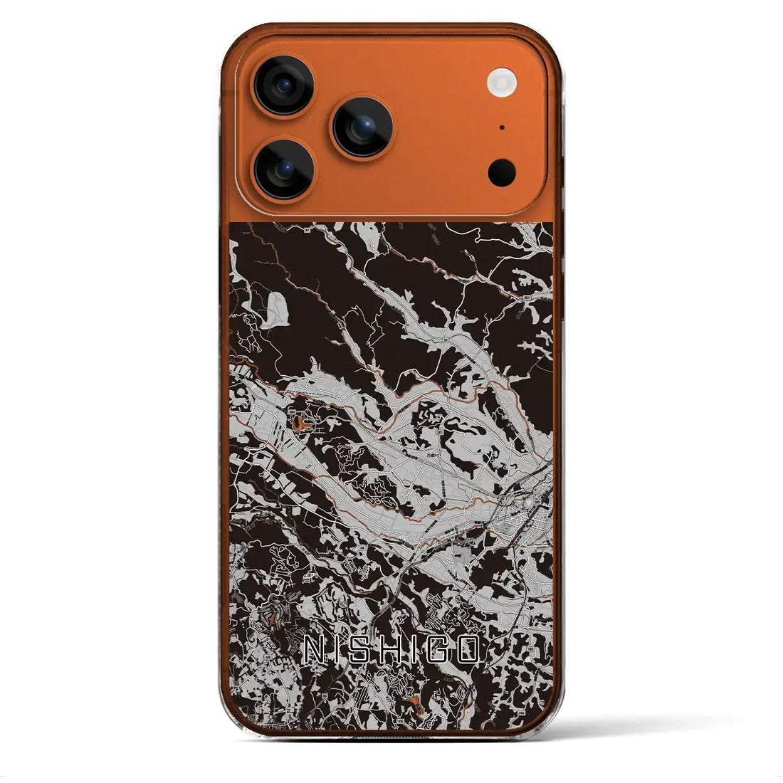 【西郷(福島県)】地図柄iPhoneケース(クリアタイプ)