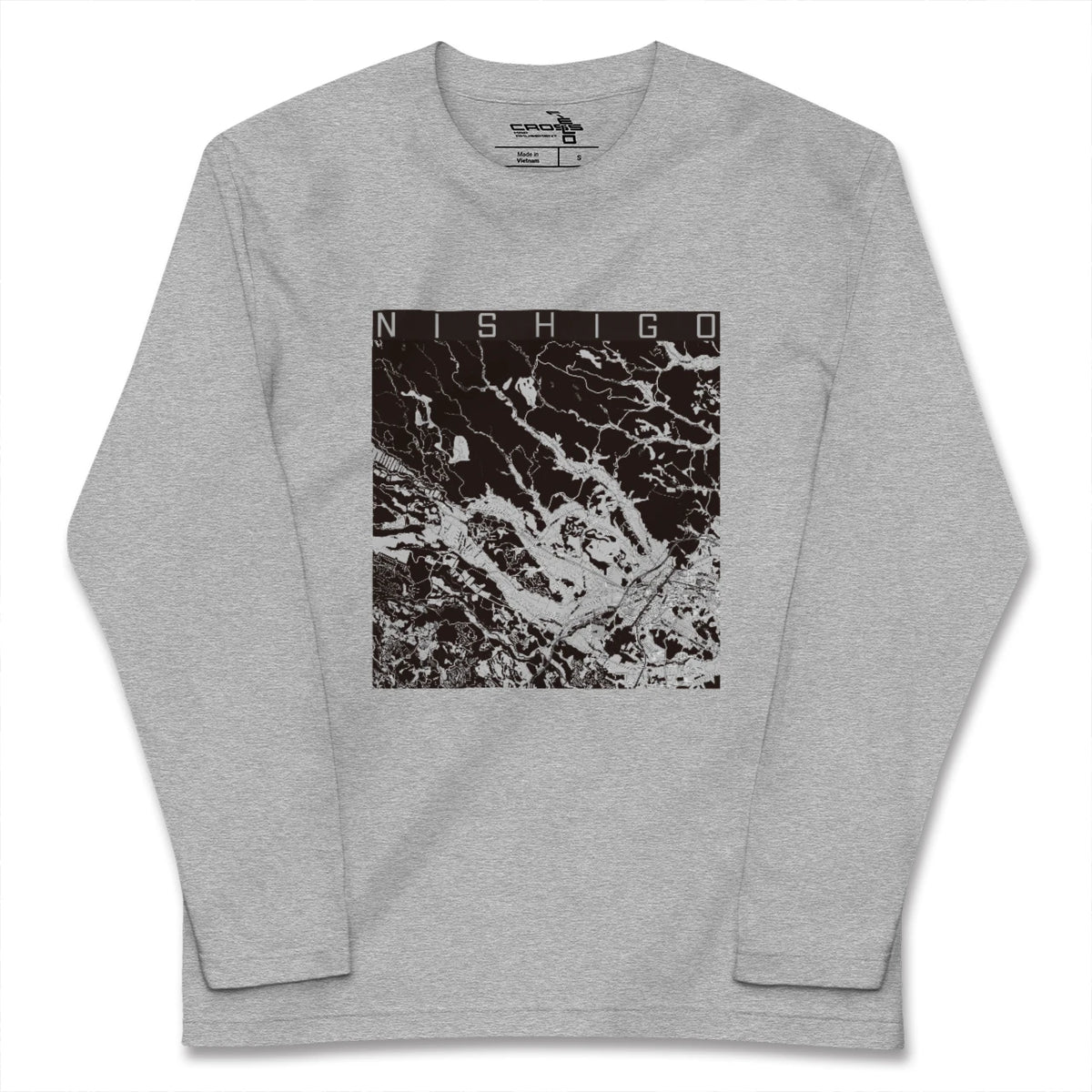【西郷(福島県)】地図柄ロングスリーブTシャツ