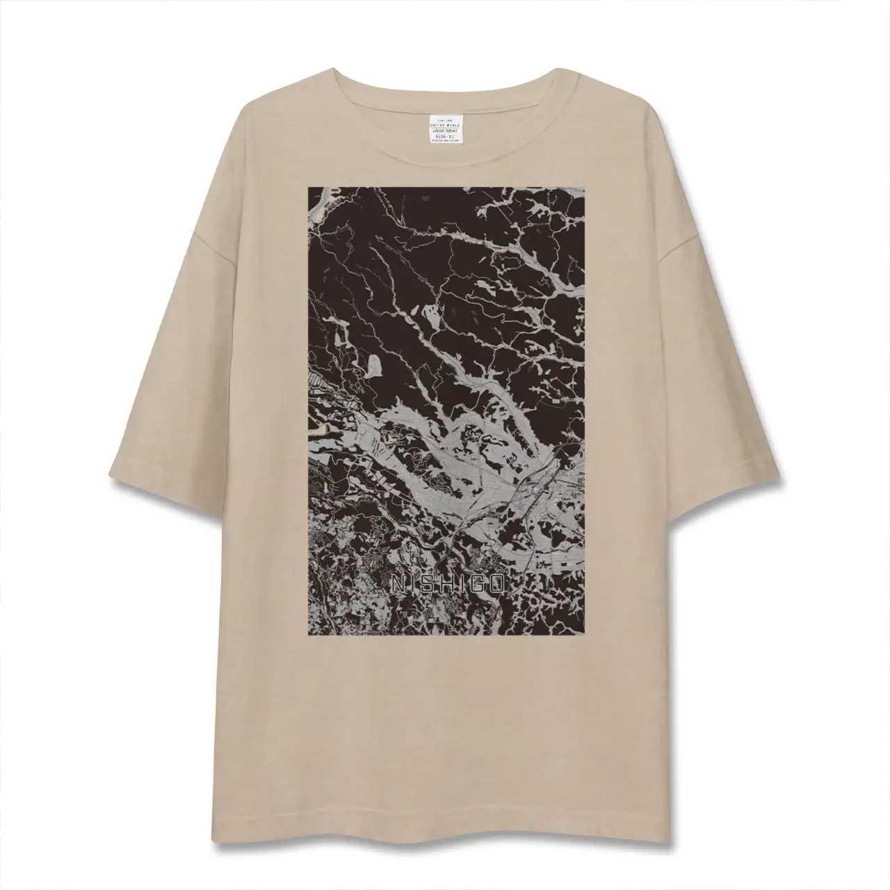 【西郷(福島県)】地図柄ビッグシルエットTシャツ