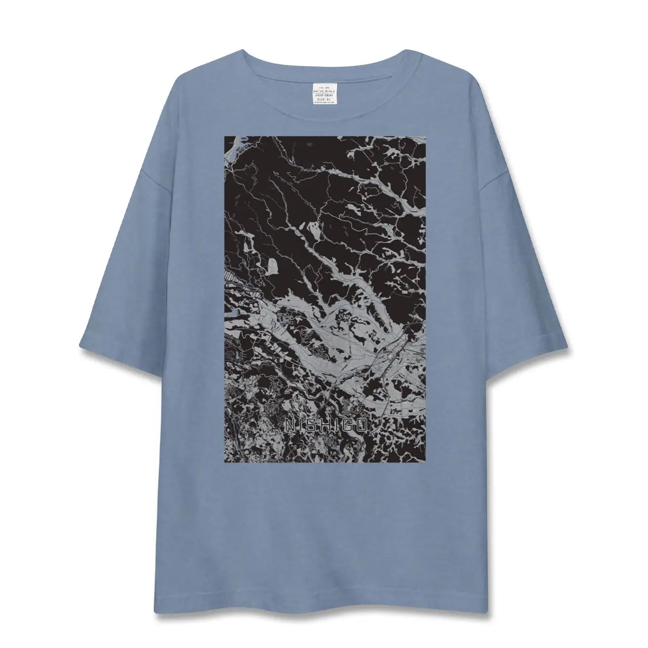 【西郷(福島県)】地図柄ビッグシルエットTシャツ