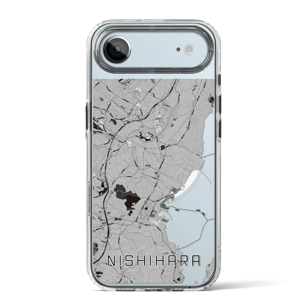 【西原(沖縄県)】地図柄iPhoneケース(MagSafeタイプ)