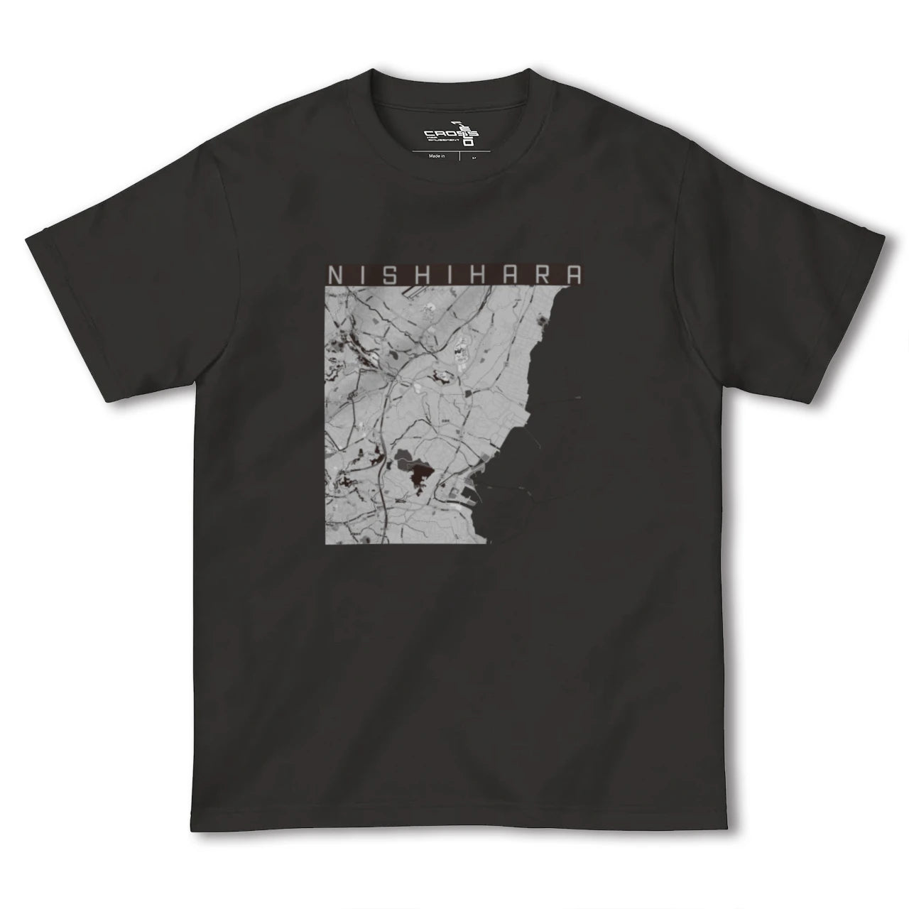 【西原(沖縄県)】地図柄ヘビーウェイトTシャツ