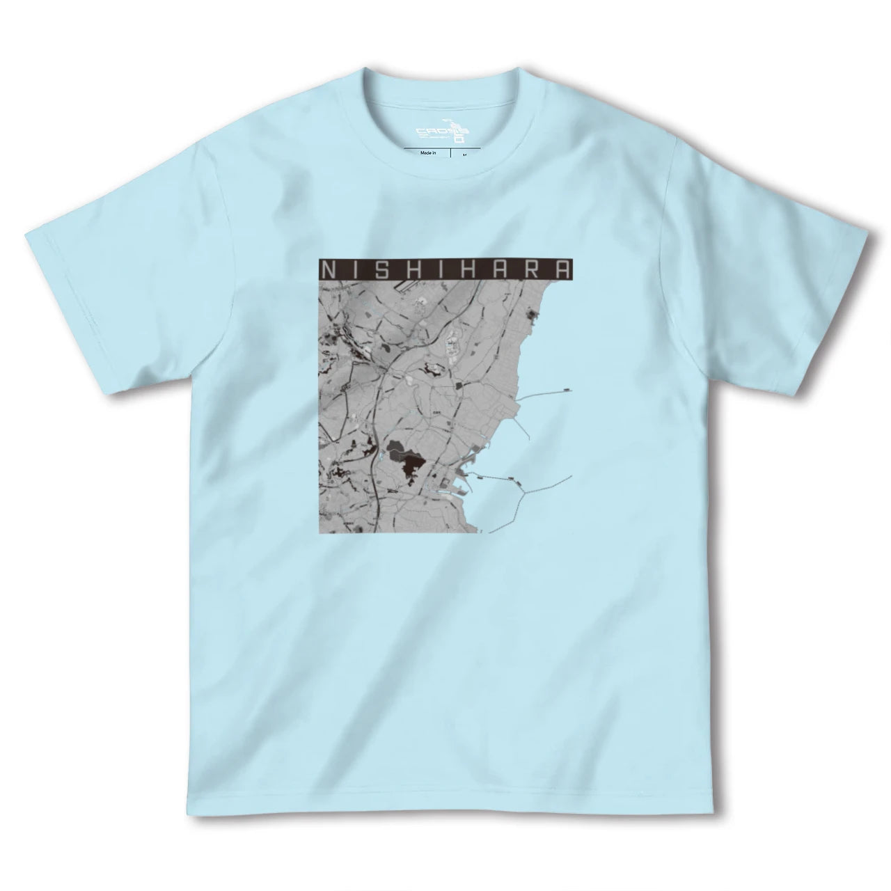 【西原(沖縄県)】地図柄ヘビーウェイトTシャツ