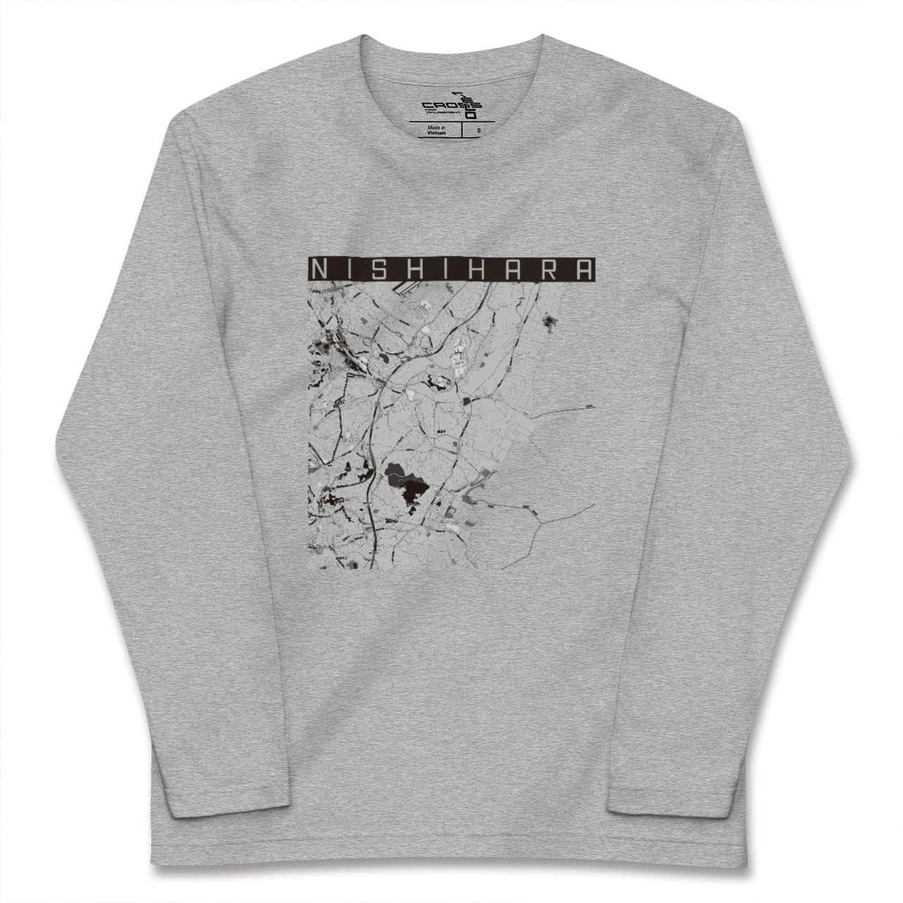 【西原(沖縄県)】地図柄ロングスリーブTシャツ