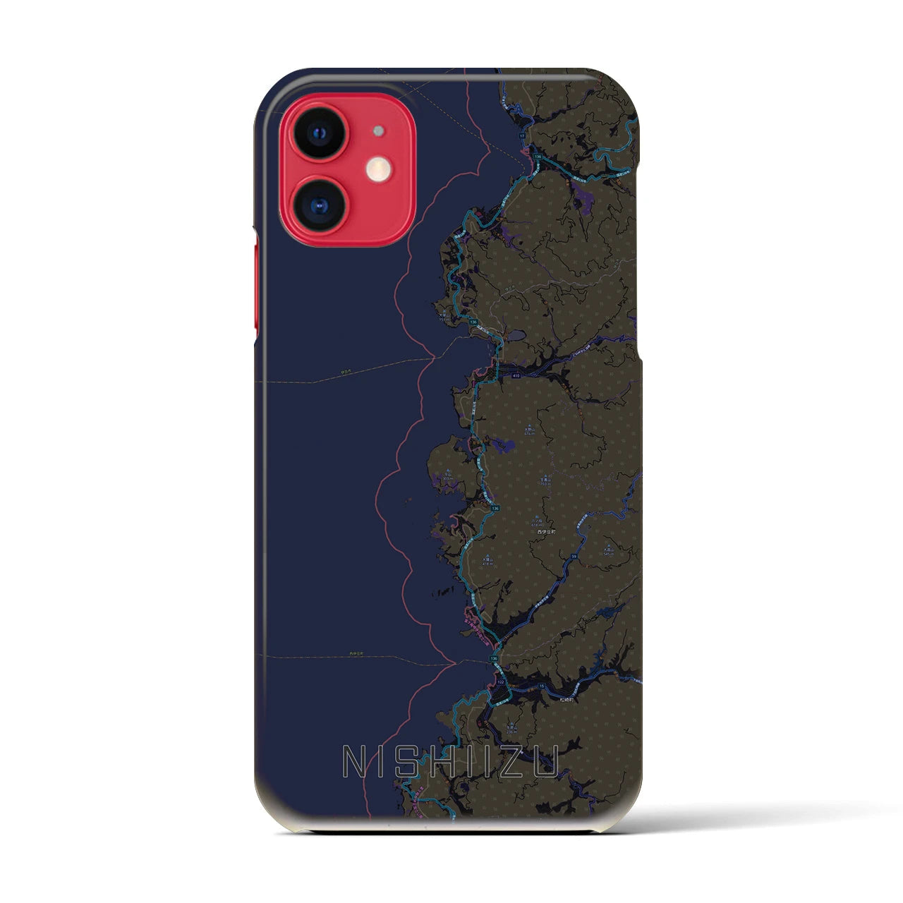 【西伊豆2(静岡県)】地図柄iPhoneケース(バックカバータイプ)