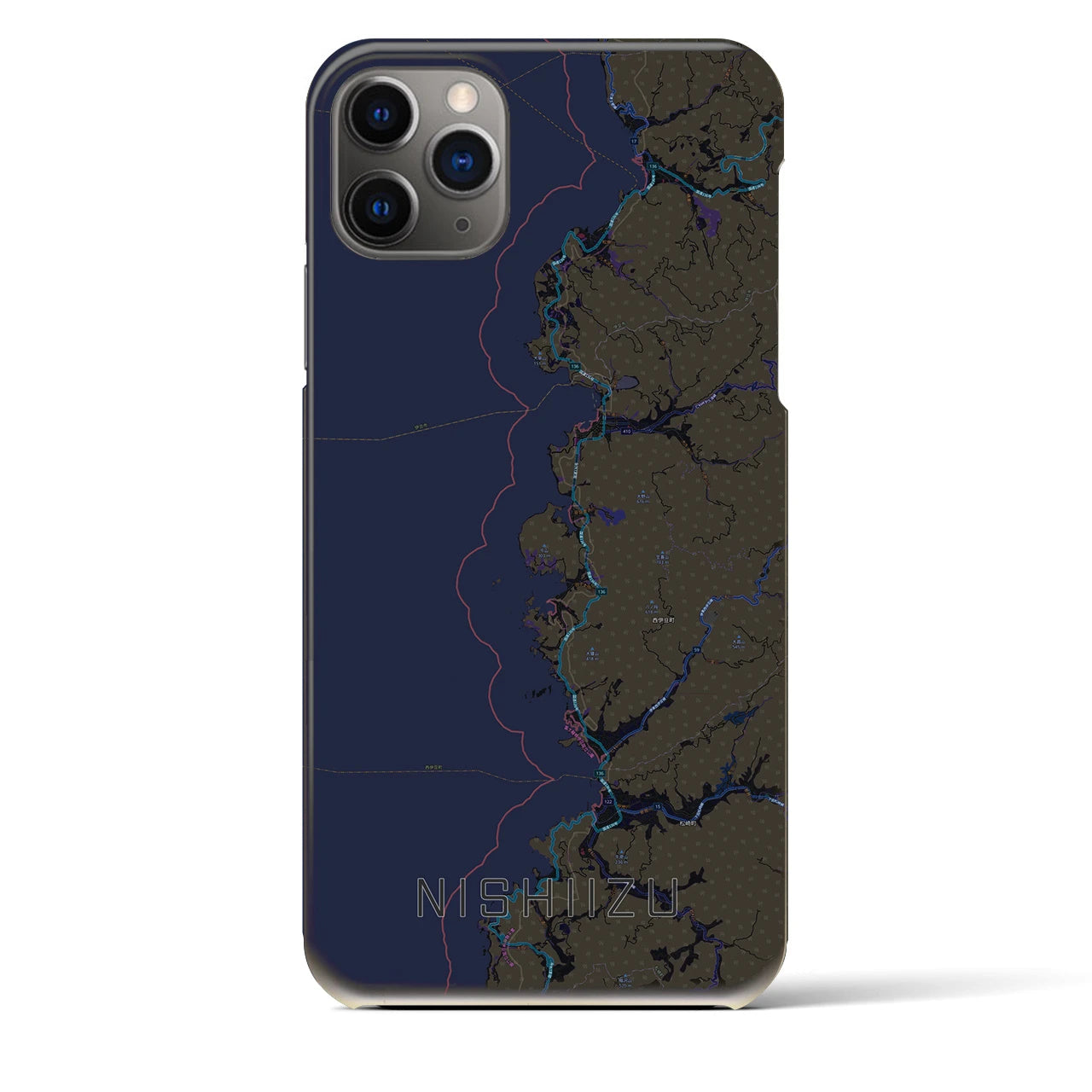 【西伊豆2(静岡県)】地図柄iPhoneケース(バックカバータイプ)
