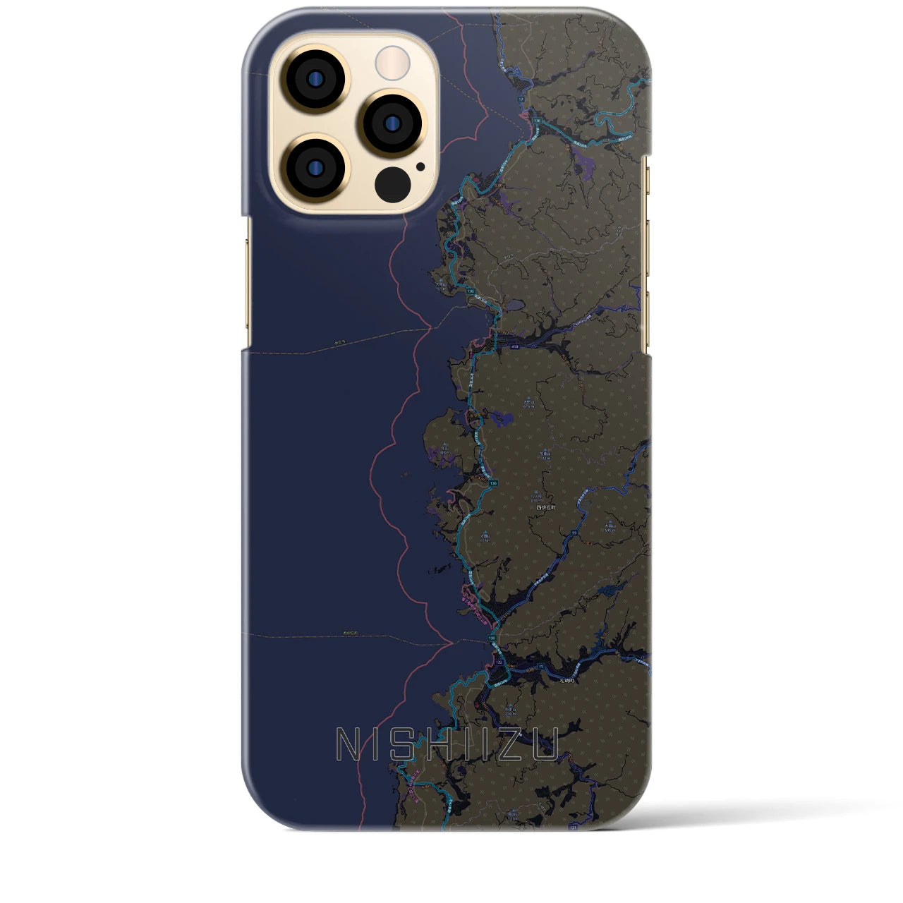 【西伊豆2(静岡県)】地図柄iPhoneケース(バックカバータイプ)