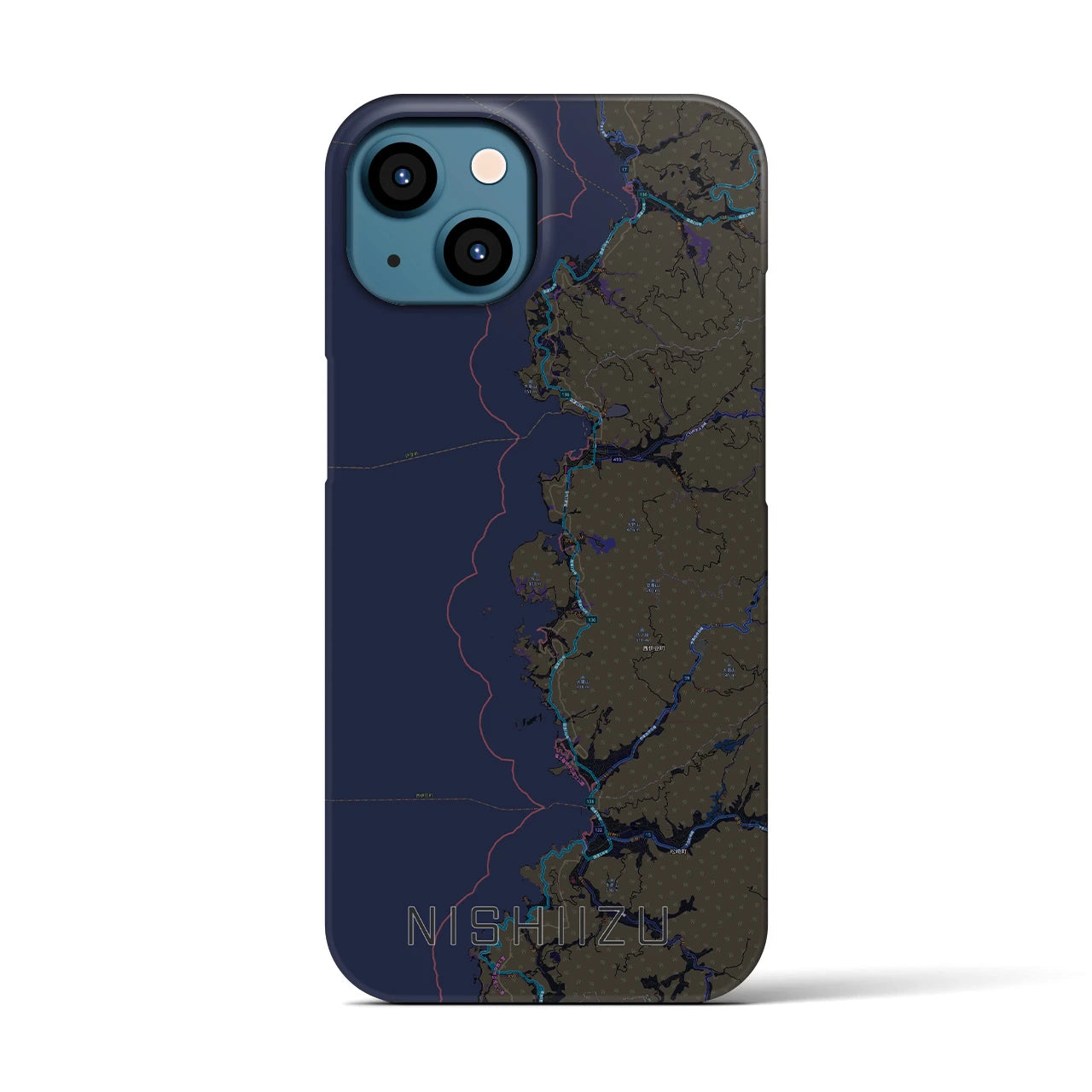 【西伊豆2(静岡県)】地図柄iPhoneケース(バックカバータイプ)