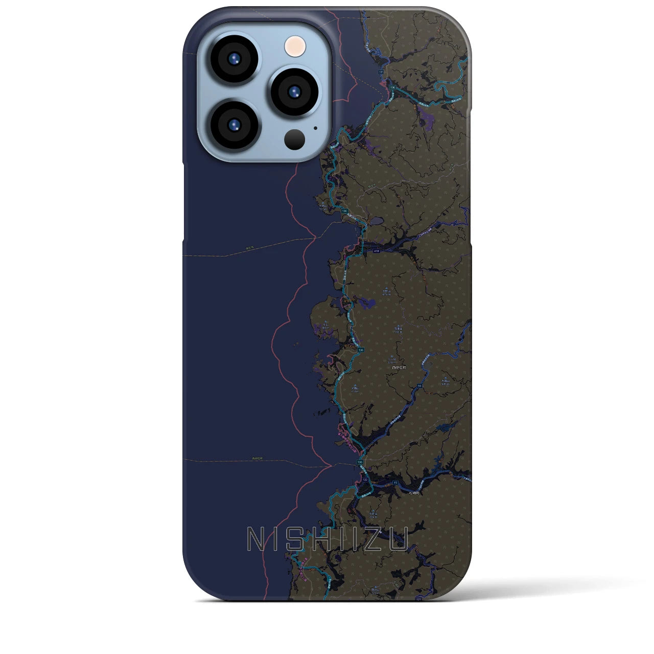 【西伊豆2(静岡県)】地図柄iPhoneケース(バックカバータイプ)