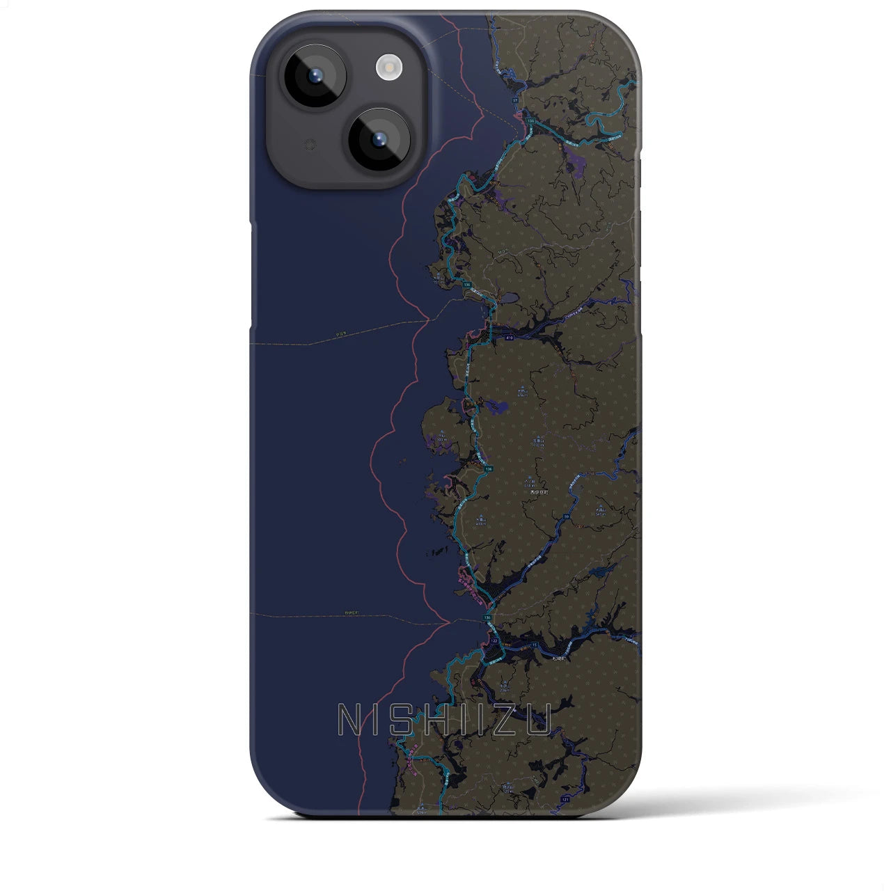 【西伊豆2(静岡県)】地図柄iPhoneケース(バックカバータイプ)