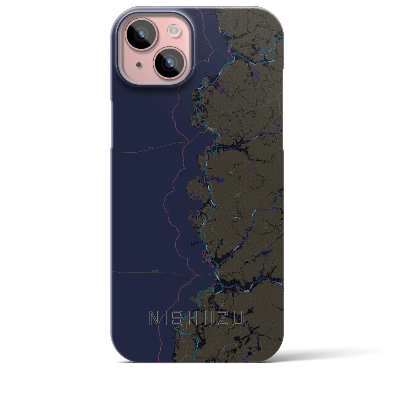 【西伊豆2(静岡県)】地図柄iPhoneケース(バックカバータイプ)