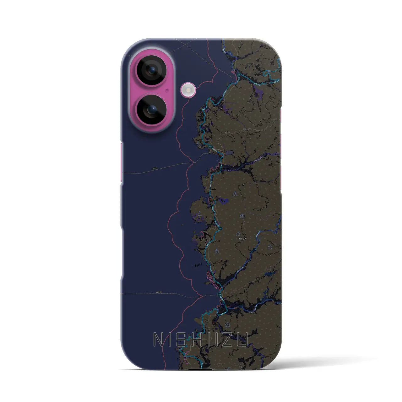 【西伊豆2(静岡県)】地図柄iPhoneケース(バックカバータイプ)