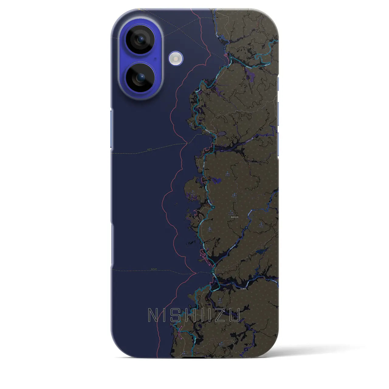 【西伊豆2(静岡県)】地図柄iPhoneケース(バックカバータイプ)