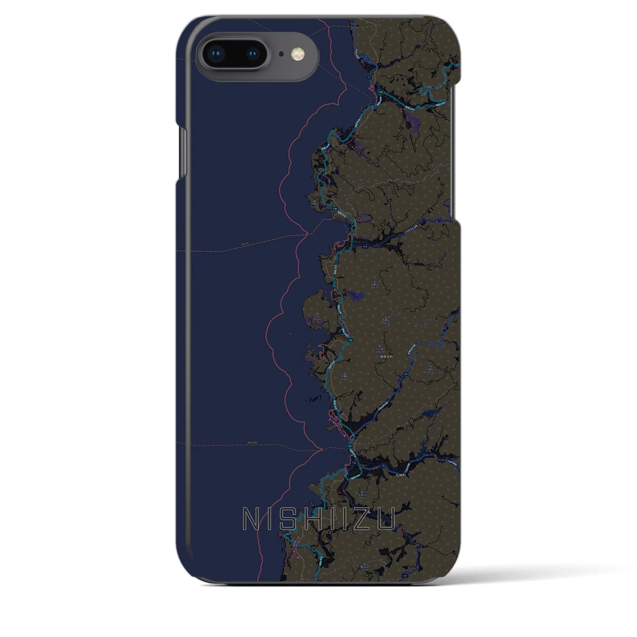 【西伊豆2(静岡県)】地図柄iPhoneケース(バックカバータイプ)