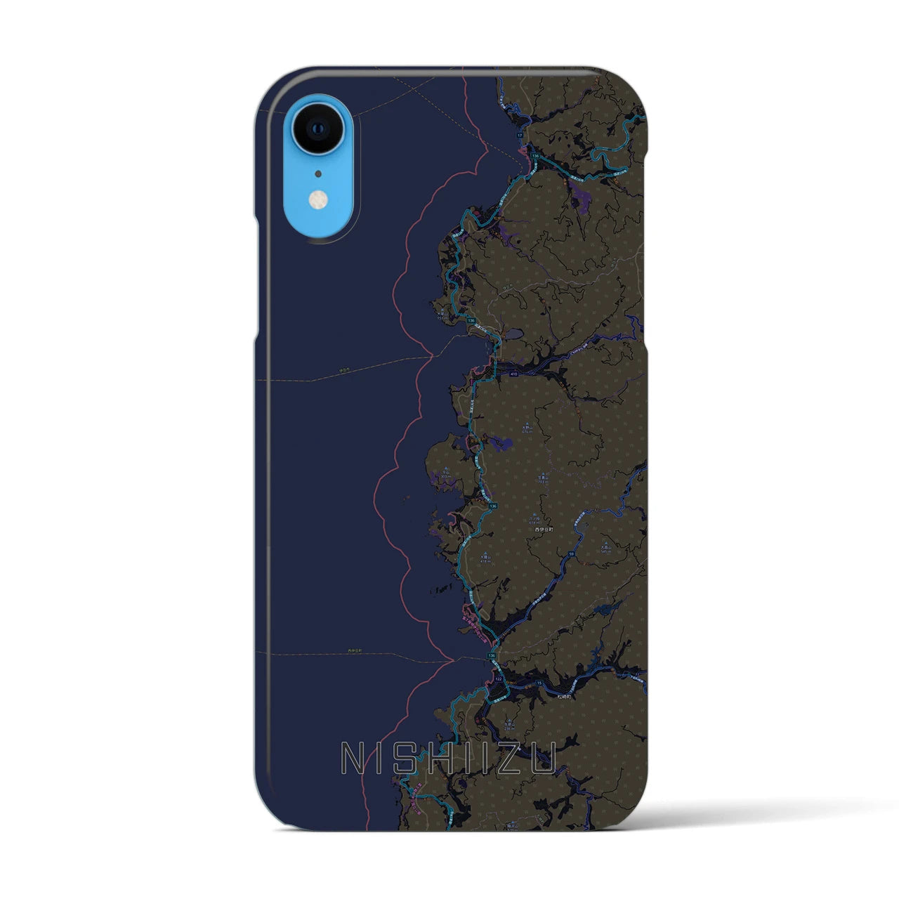 【西伊豆2(静岡県)】地図柄iPhoneケース(バックカバータイプ)