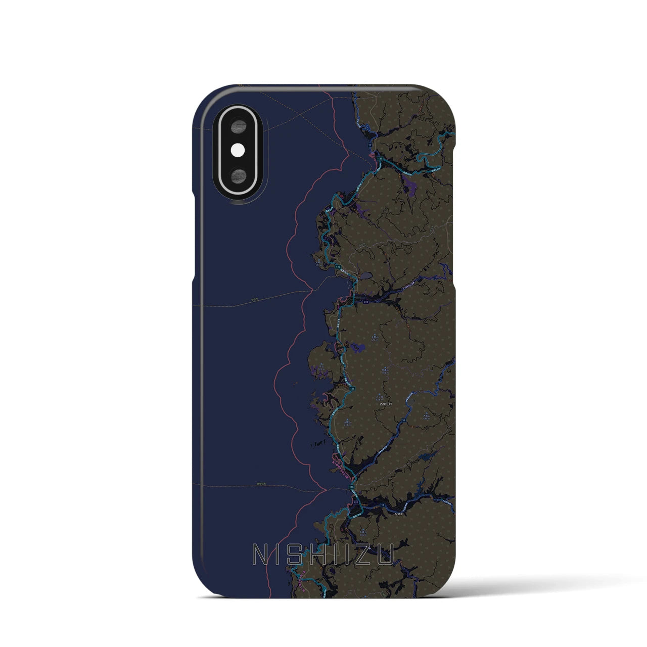 【西伊豆2(静岡県)】地図柄iPhoneケース(バックカバータイプ)