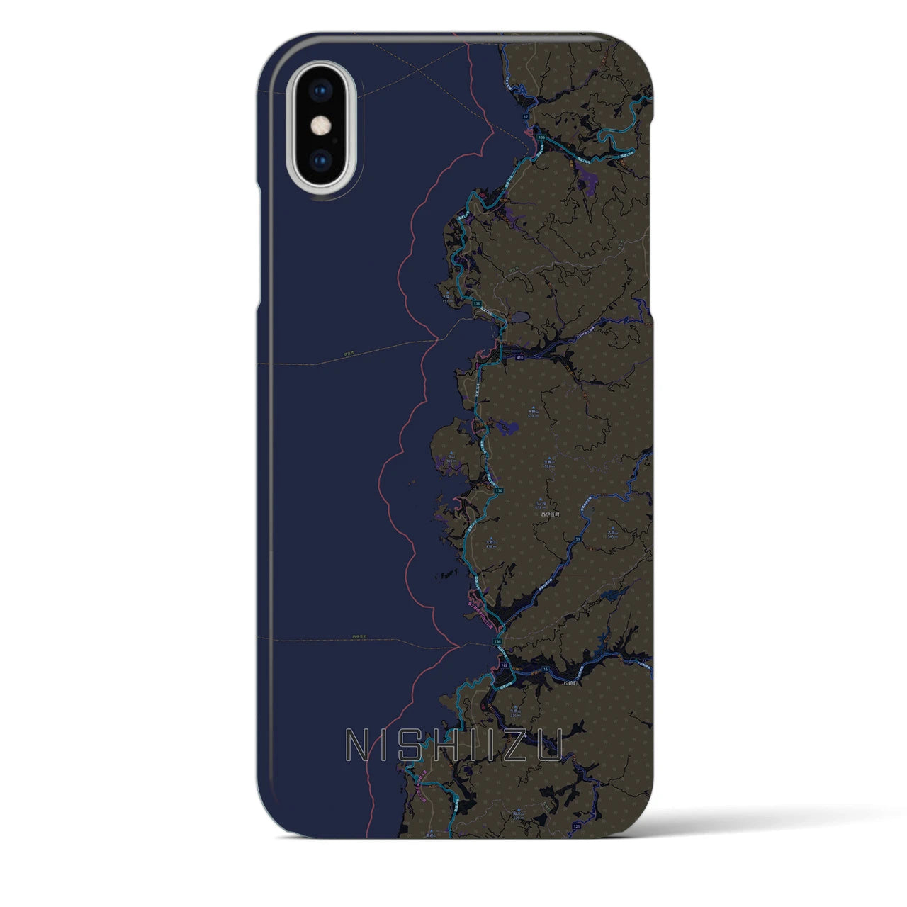 【西伊豆2(静岡県)】地図柄iPhoneケース(バックカバータイプ)