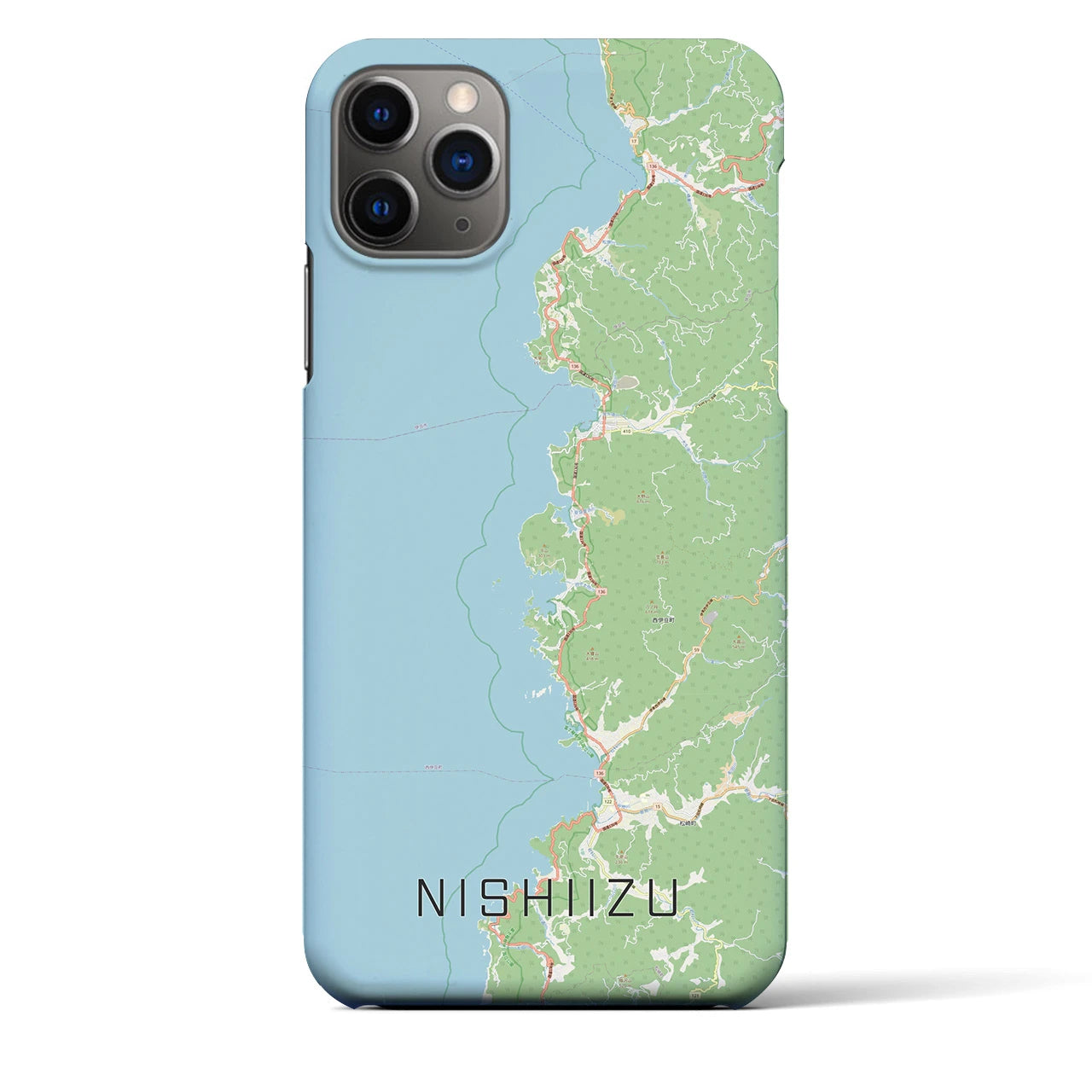 【西伊豆2(静岡県)】地図柄iPhoneケース(バックカバータイプ)