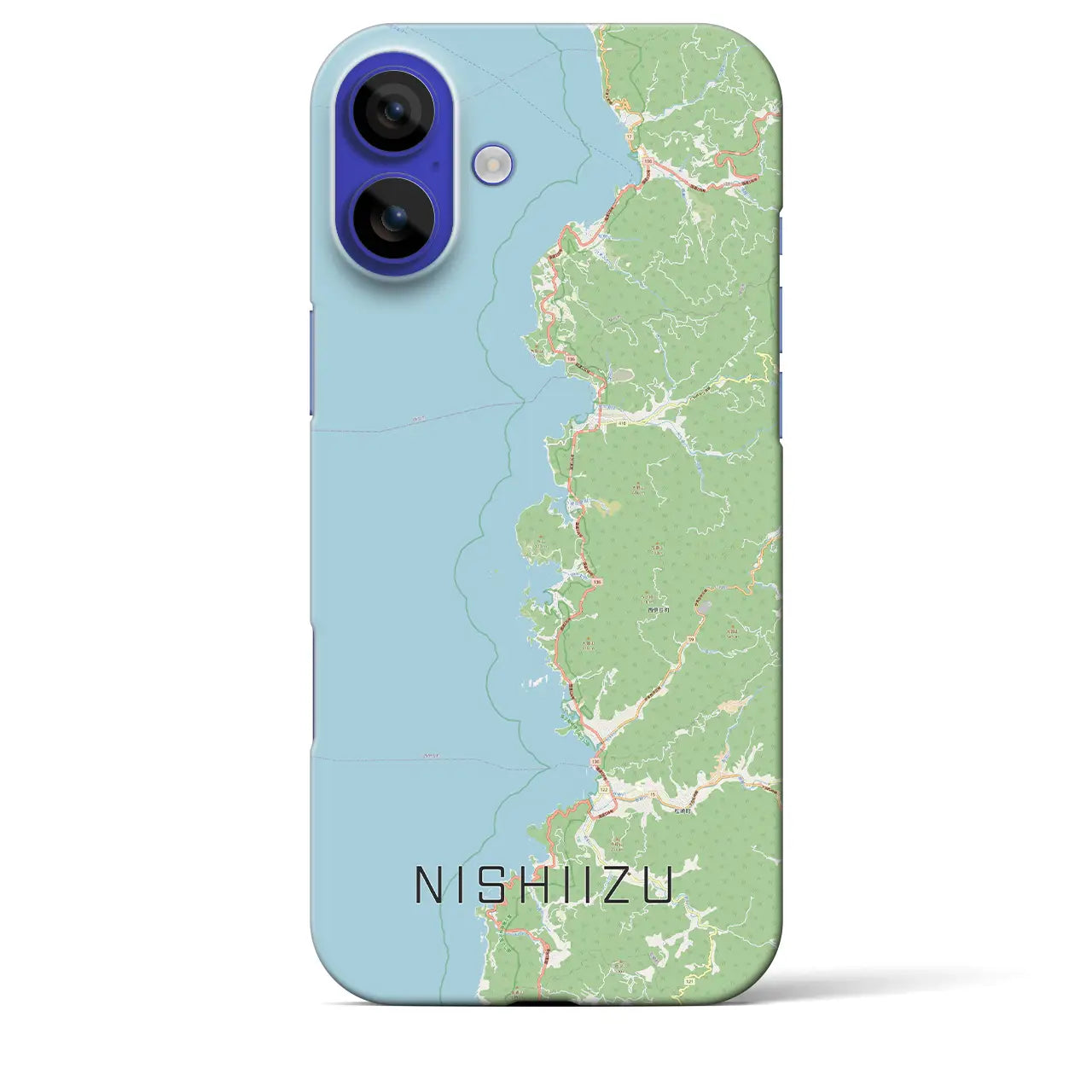 【西伊豆2(静岡県)】地図柄iPhoneケース(バックカバータイプ)ナチュラル・iPhone 16 Pro Max 用