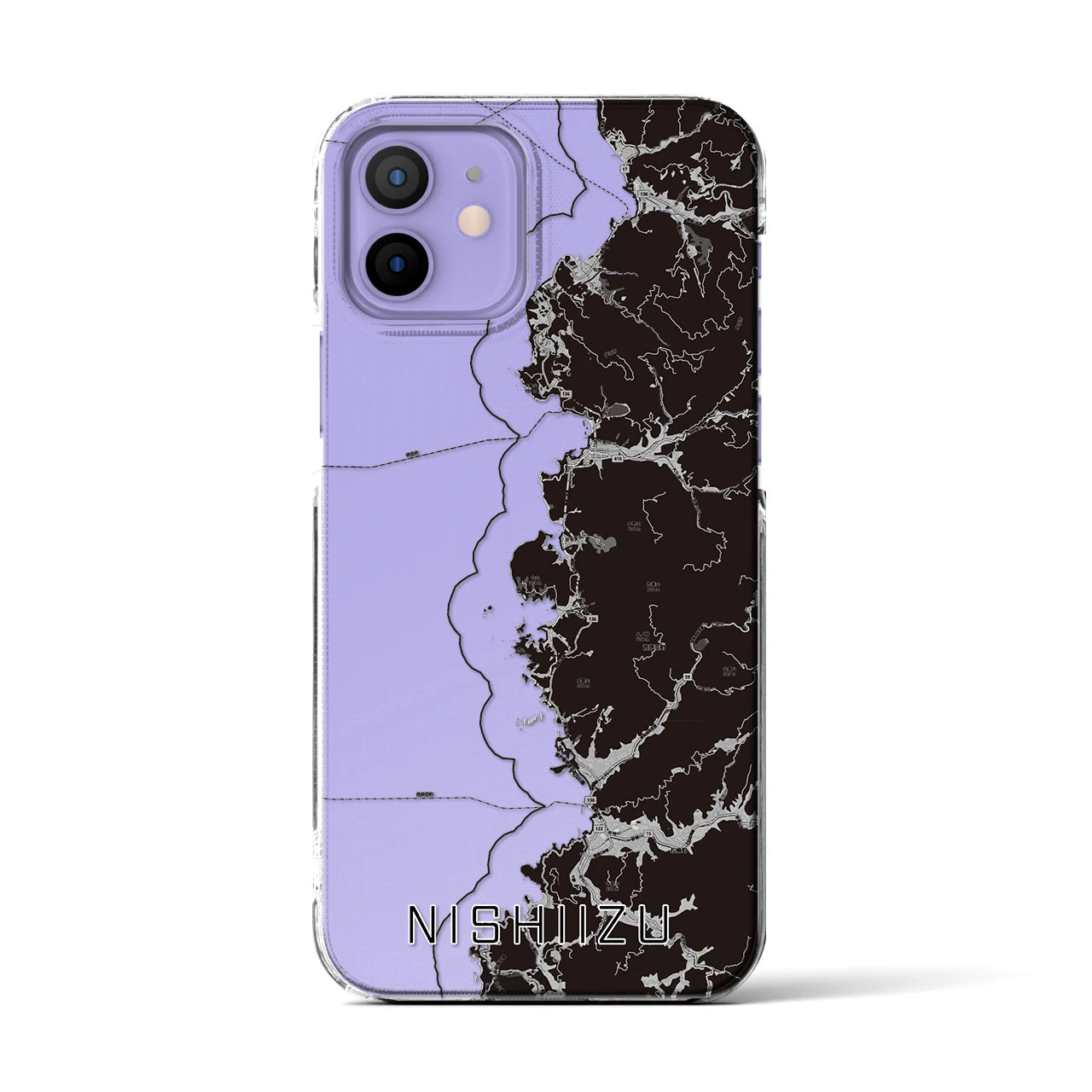 【西伊豆2(静岡県)】地図柄iPhoneケース(クリアタイプ)