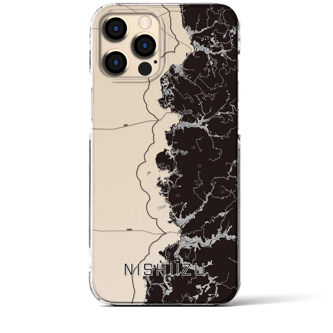 【西伊豆2(静岡県)】地図柄iPhoneケース(クリアタイプ)