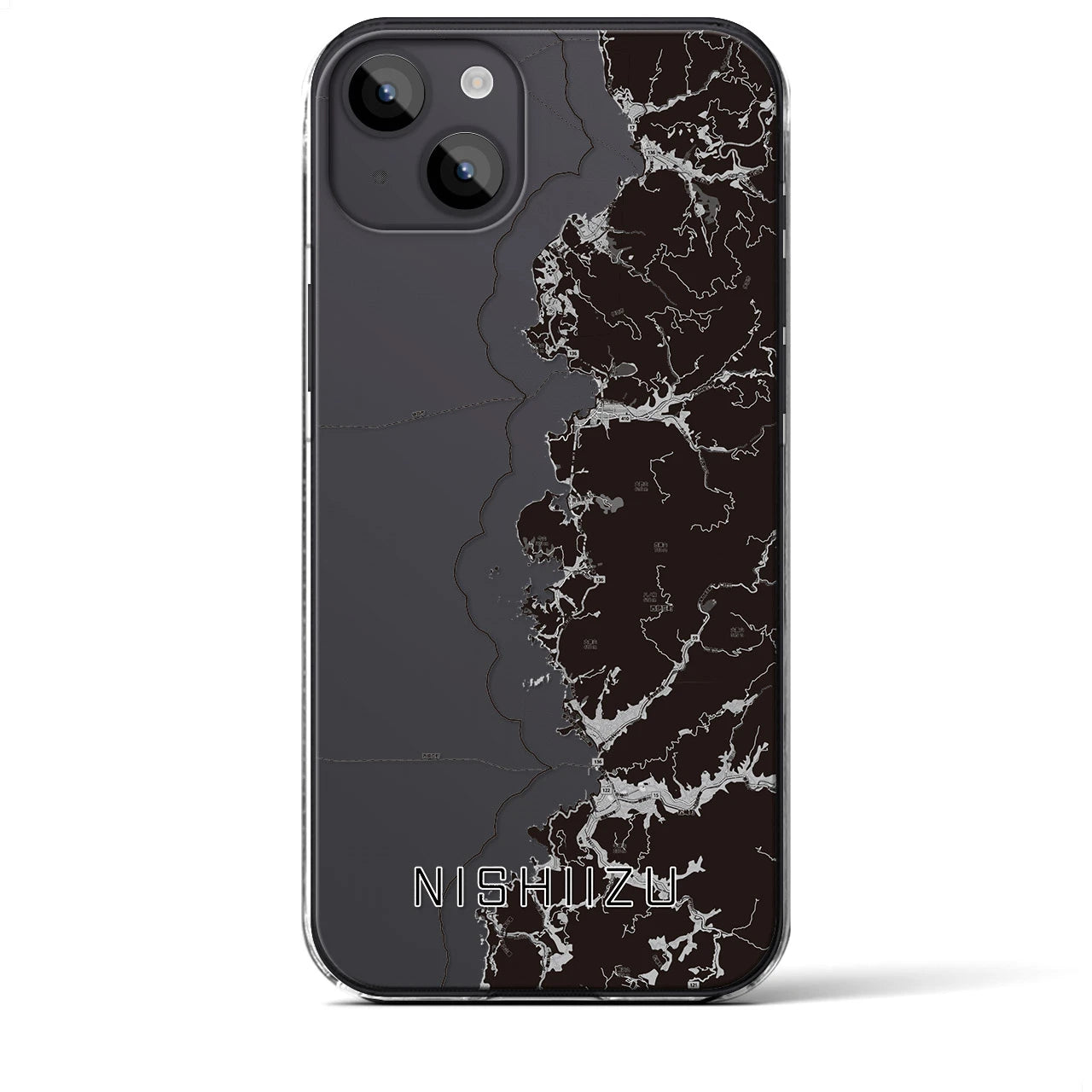 【西伊豆2(静岡県)】地図柄iPhoneケース(クリアタイプ)