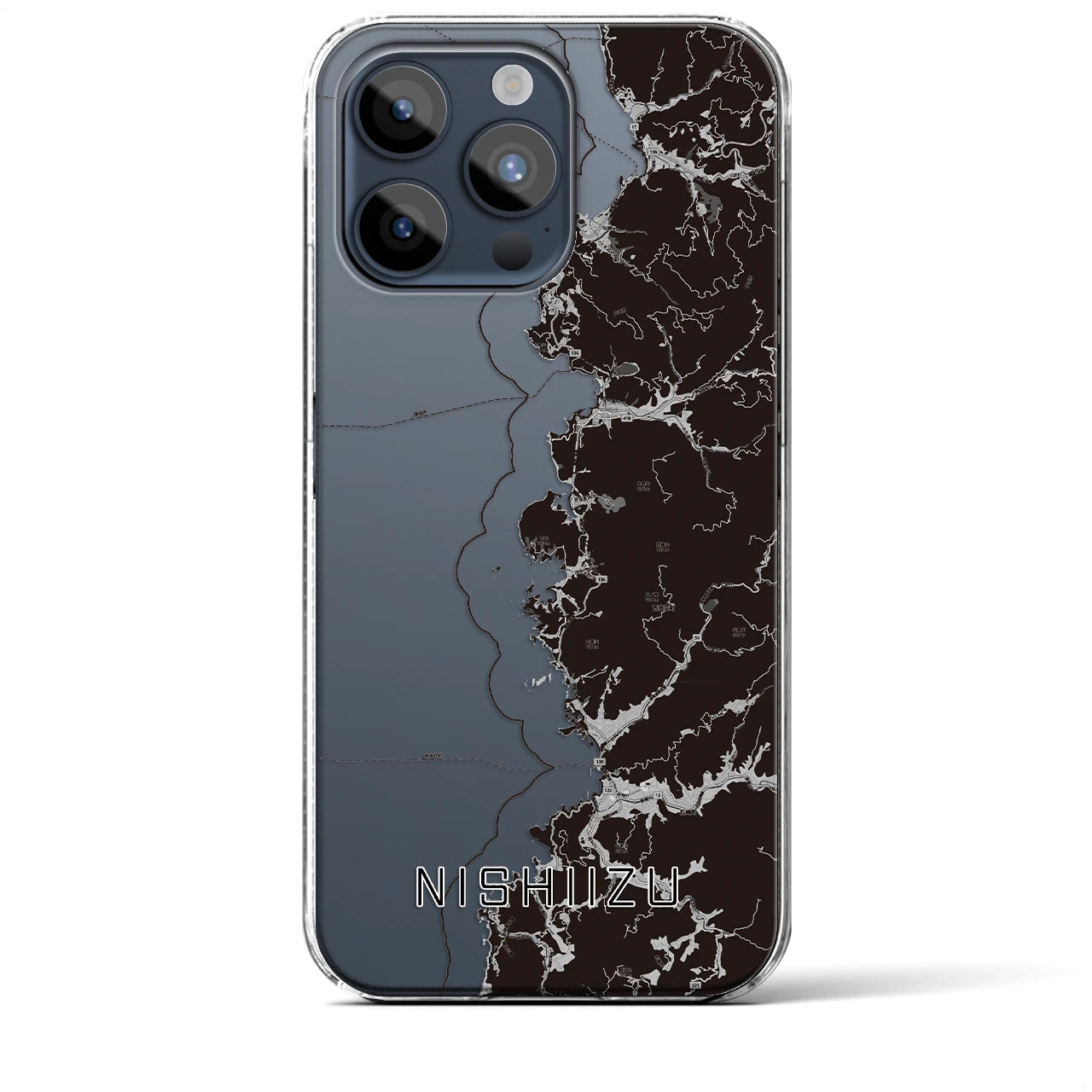 【西伊豆2(静岡県)】地図柄iPhoneケース(クリアタイプ)