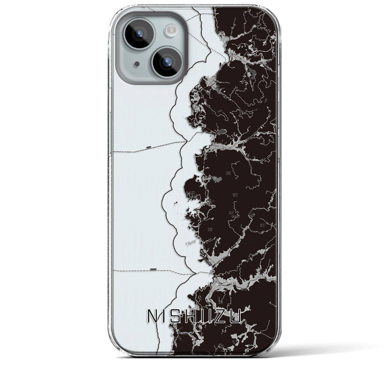 【西伊豆2(静岡県)】地図柄iPhoneケース(クリアタイプ)