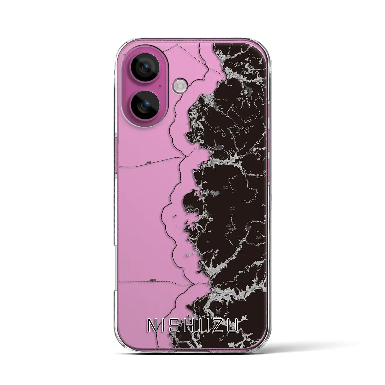 【西伊豆2(静岡県)】地図柄iPhoneケース(クリアタイプ)