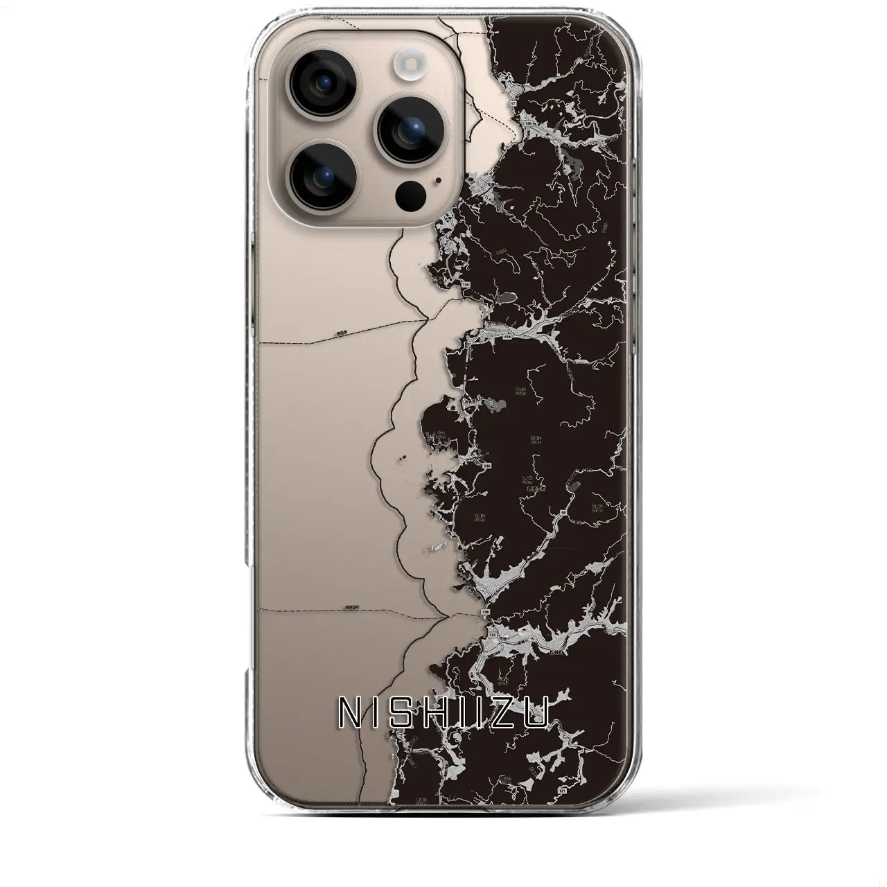 【西伊豆2(静岡県)】地図柄iPhoneケース(クリアタイプ)