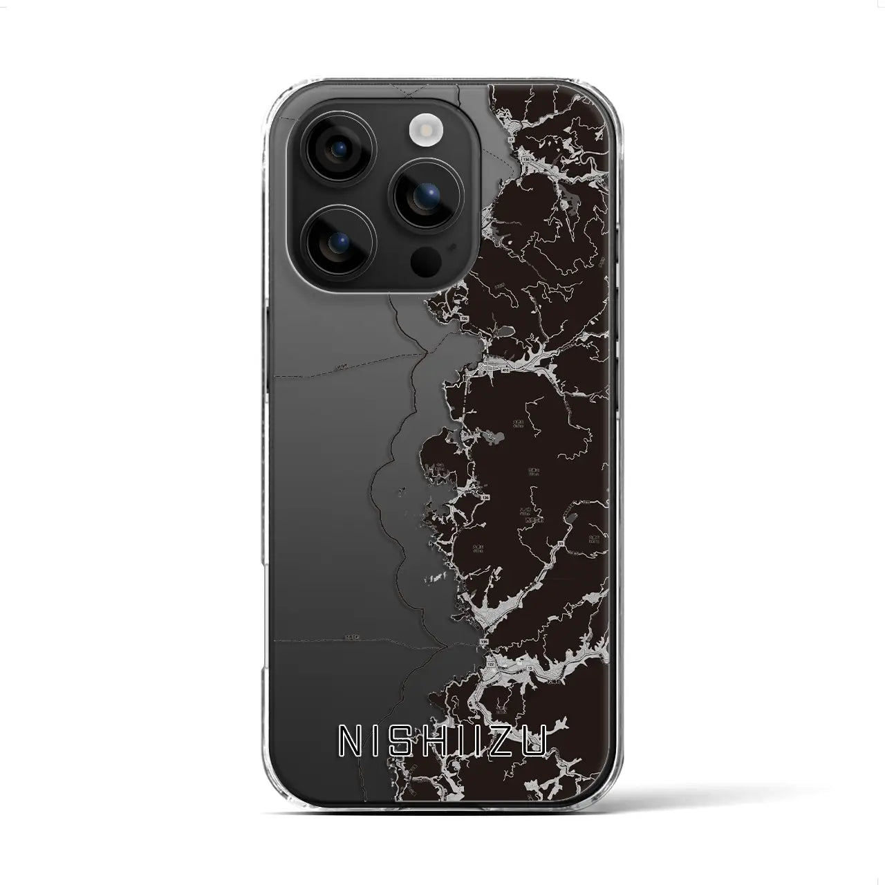 【西伊豆2(静岡県)】地図柄iPhoneケース(クリアタイプ)