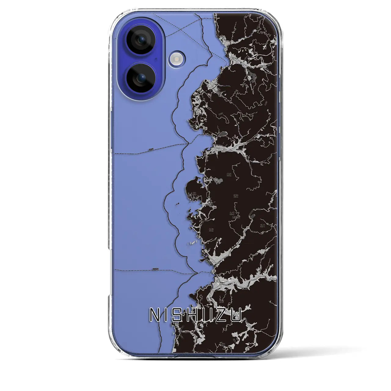 【西伊豆2(静岡県)】地図柄iPhoneケース(クリアタイプ)