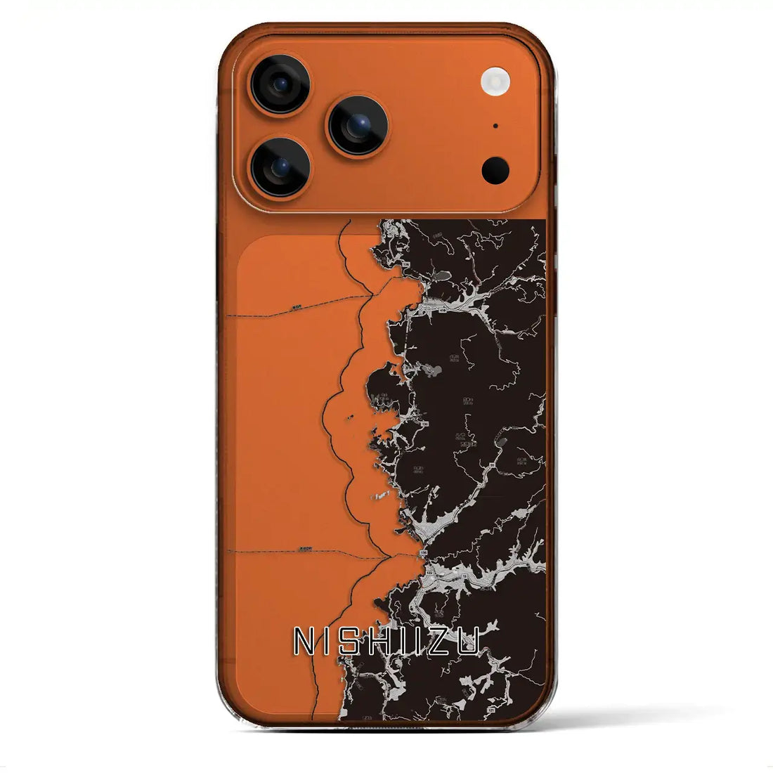 【西伊豆2(静岡県)】地図柄iPhoneケース(クリアタイプ)