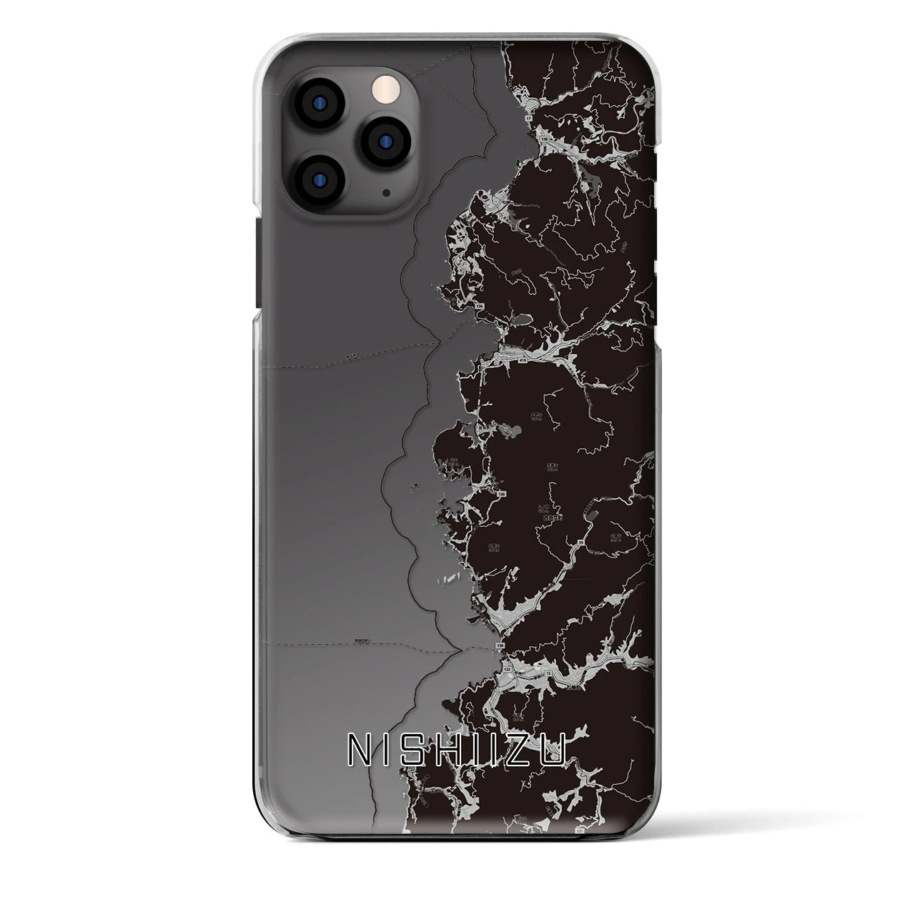 【西伊豆2(静岡県)】地図柄iPhoneケース(クリアタイプ)