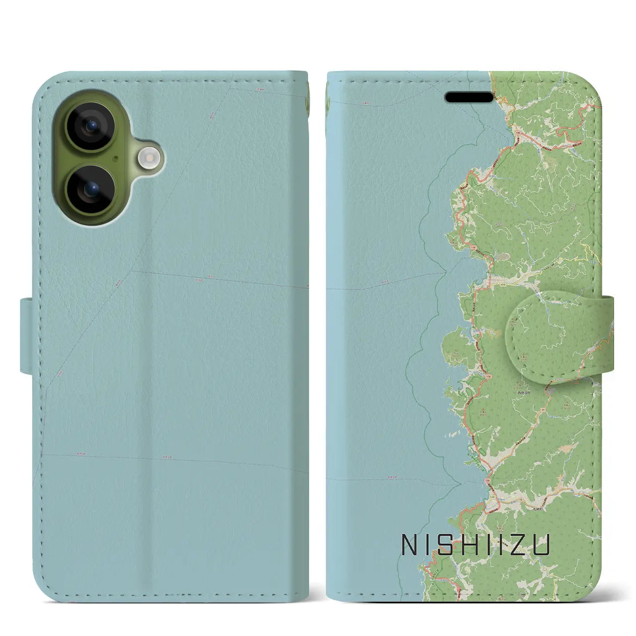 【西伊豆2(静岡県)】地図柄iPhoneケース(手帳タイプ)