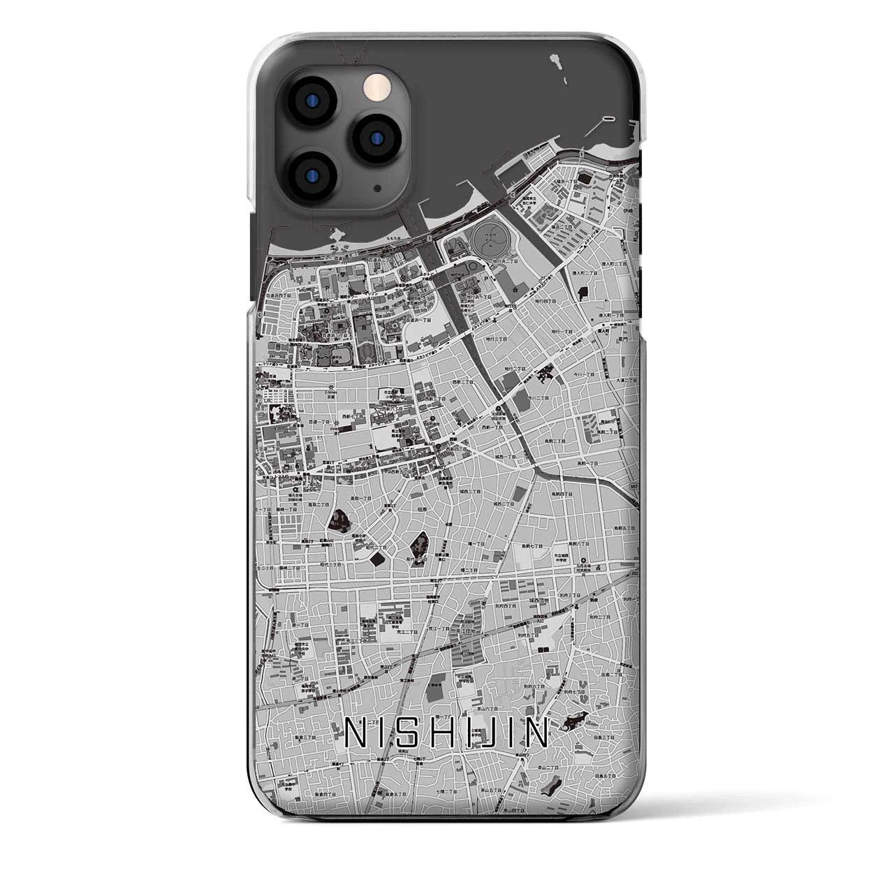 【西新(福岡県)】地図柄iPhoneケース(クリアタイプ)