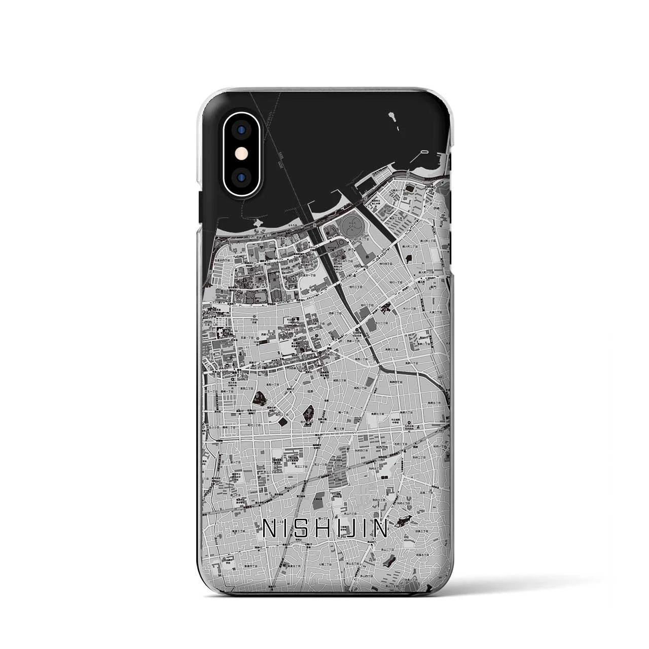 【西新(福岡県)】地図柄iPhoneケース(クリアタイプ)