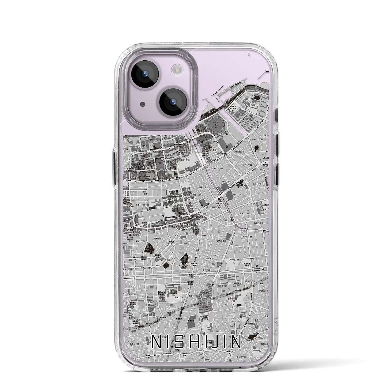 【西新(福岡県)】地図柄iPhoneケース(MagSafeタイプ)