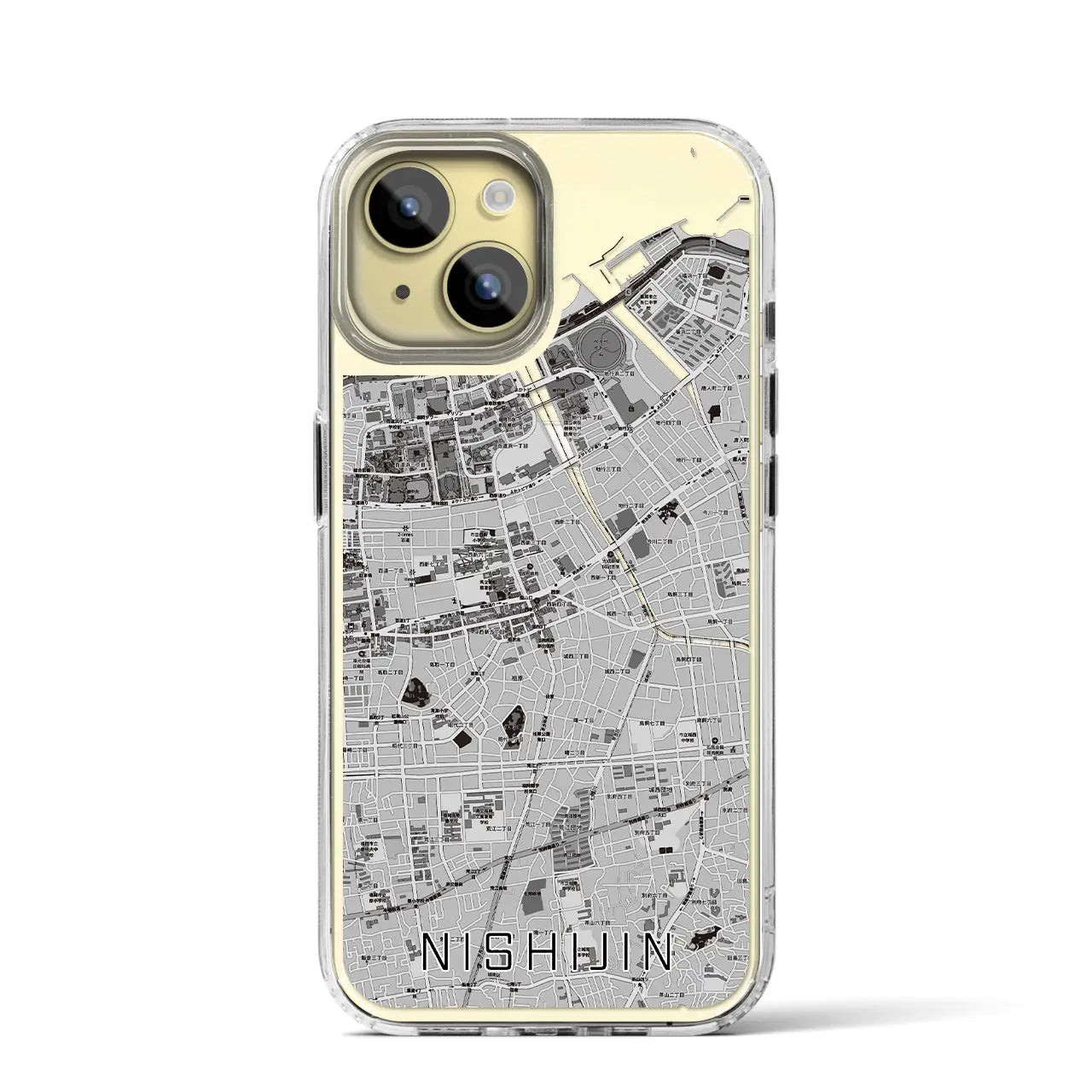 【西新(福岡県)】地図柄iPhoneケース(MagSafeタイプ)