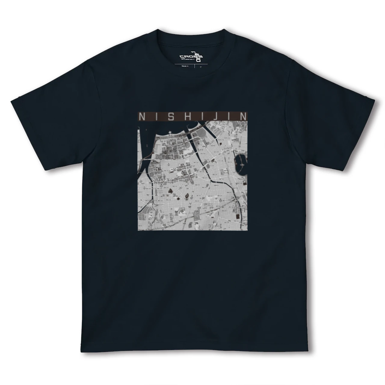 【西新(福岡県)】地図柄ヘビーウェイトTシャツ