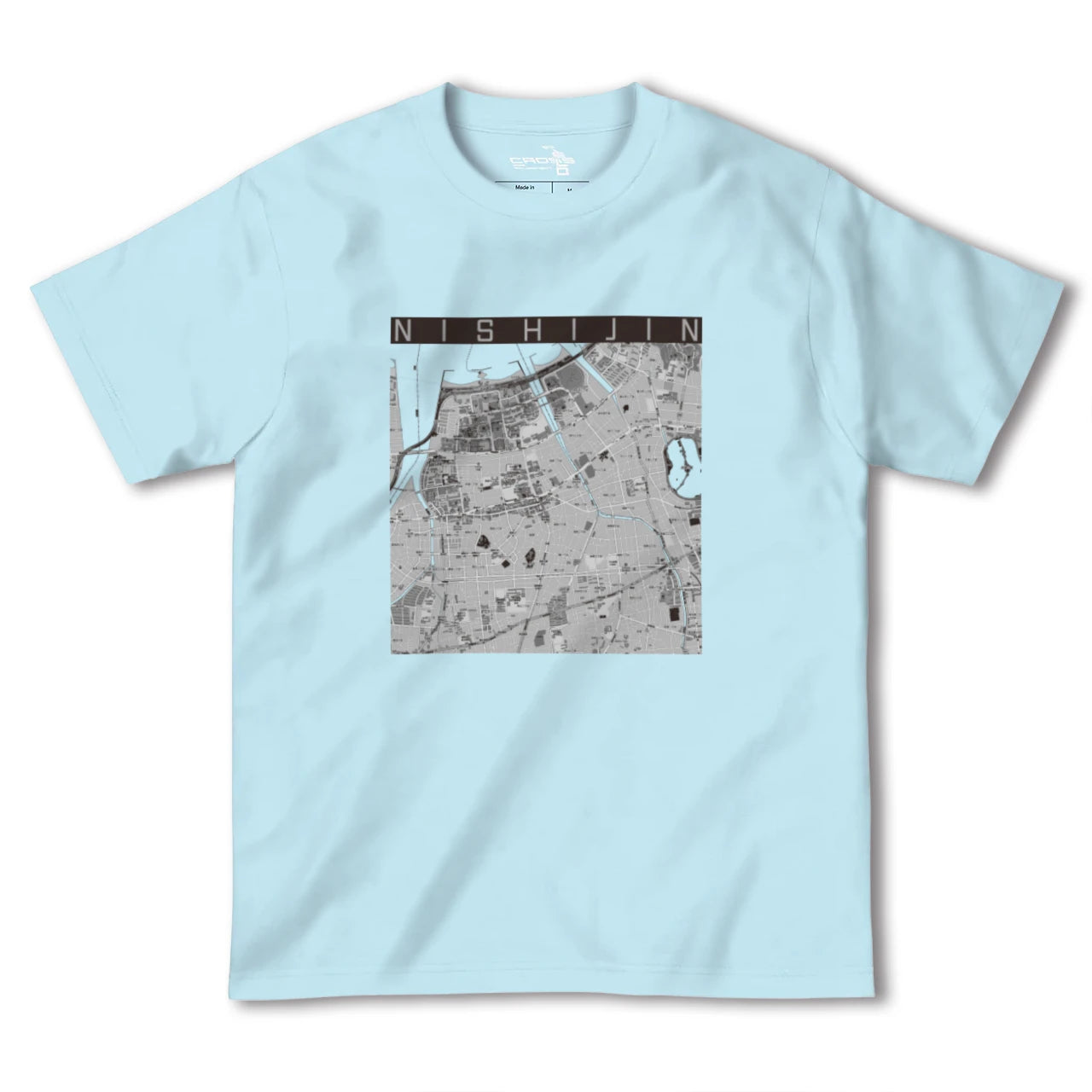 【西新(福岡県)】地図柄ヘビーウェイトTシャツ