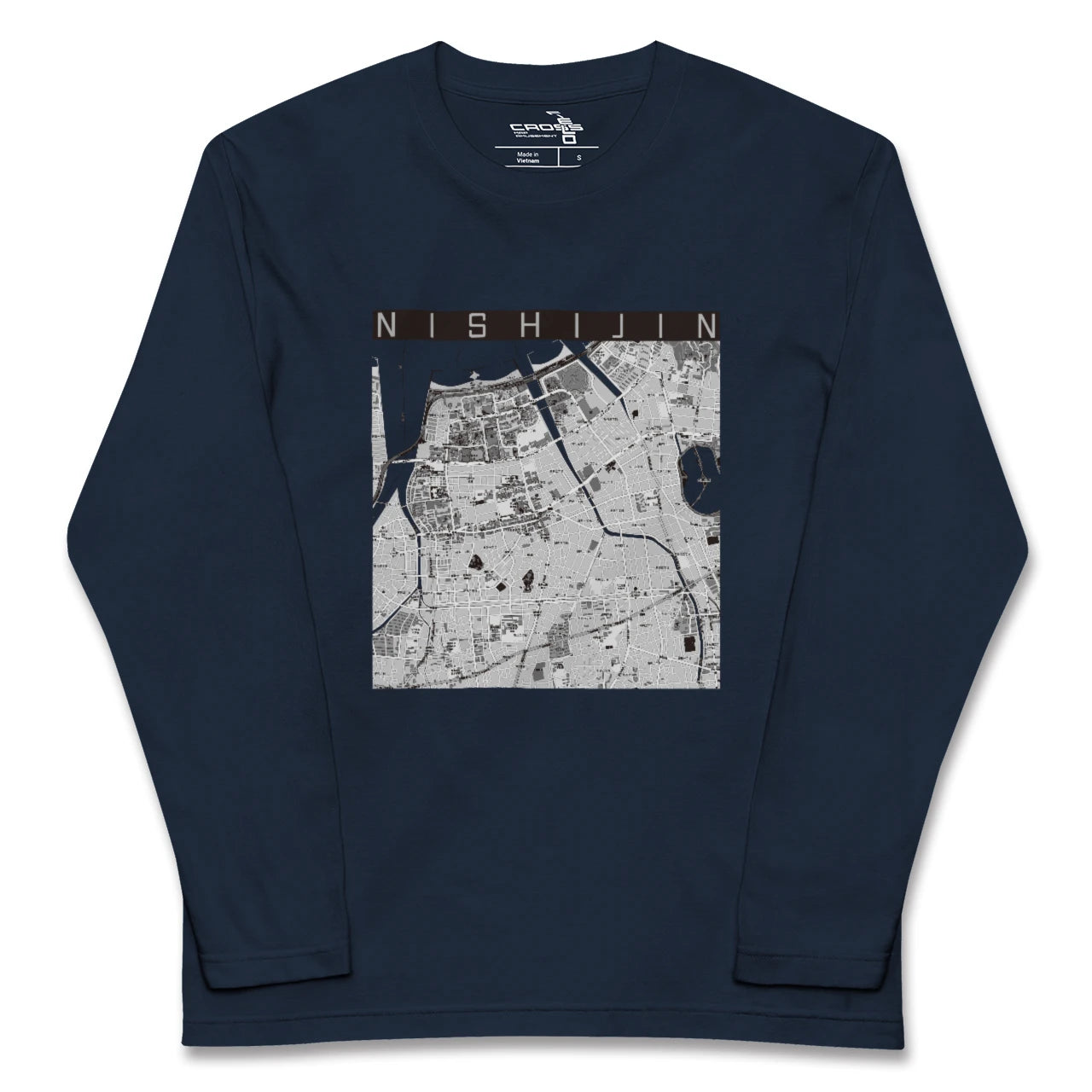 【西新(福岡県)】地図柄ロングスリーブTシャツ