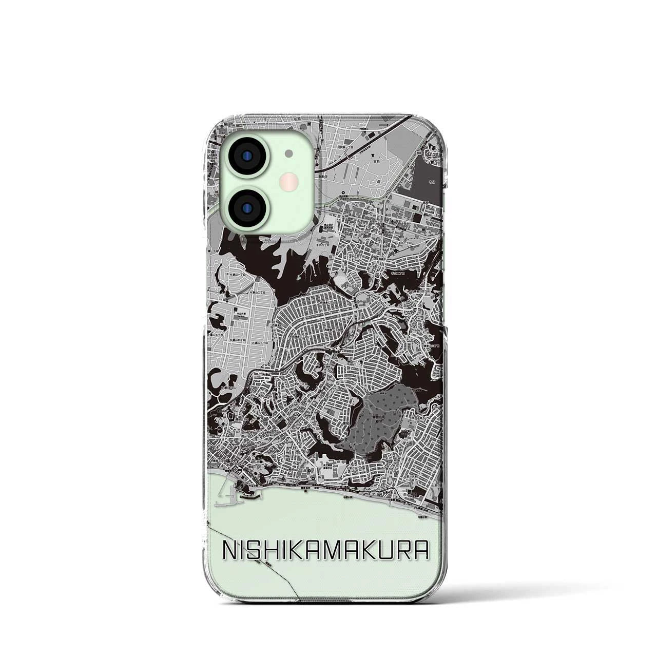 【西鎌倉(神奈川県)】地図柄iPhoneケース(クリアタイプ)